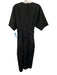 A Piece Apart Size XS/S Black Cotton V Neck Pleated Dress Black / XS/S