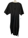 A Piece Apart Size XS/S Black Cotton V Neck Pleated Dress Black / XS/S