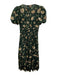 Ulla Johnson Size 4 Green Cotton & Viscose V Neck Tie Detail Tiered Dress Green / 4
