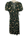 Ulla Johnson Size 4 Green Cotton & Viscose V Neck Tie Detail Tiered Dress Green / 4
