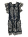 Omika Size L Teal & White Modal Embroidered Dress Teal & White / L