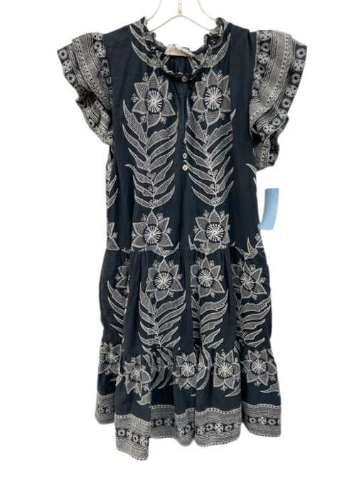 Omika Size L Teal & White Modal Embroidered Dress Teal & White / L