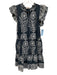 Omika Size L Teal & White Modal Embroidered Dress Teal & White / L