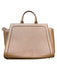 Brook's Brothers Light Brown Leather Top Handles Zip Close Structured Bag Light Brown / L