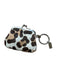 Coach Brown & Cream Pony Hair Animal Print Kiss Lock Keychain Bag Brown & Cream / XS
