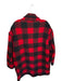 Isabel Marant Size 42 Red & Black Wool Long Sleeve Buffalo Check One Button Coat Red & Black / 42