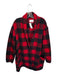 Isabel Marant Size 42 Red & Black Wool Long Sleeve Buffalo Check One Button Coat Red & Black / 42
