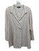 Lafayette 148 Size XL White & Blush Pink Modal Blend Checked Long Sleeve Top White & Blush Pink / XL