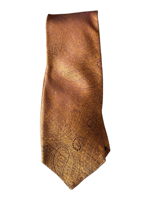 Guffey's Orange Silk Paisley Men's Ties Orange