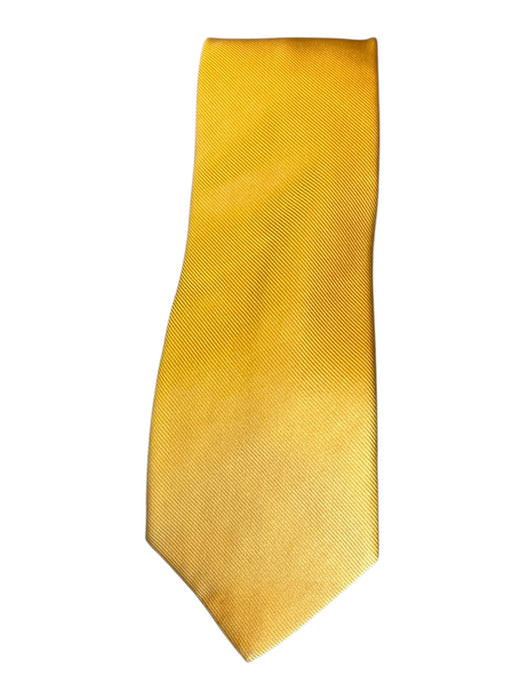 Facconable Yellow Silk Solid Men's Ties Yellow