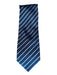 Italo Ferreti Blue & Light Blue Print Silk Striped Men's Ties Blue & Light Blue Print