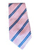 Holland & Sherry Pink & Blue Silk Striped Men's Ties Pink & Blue