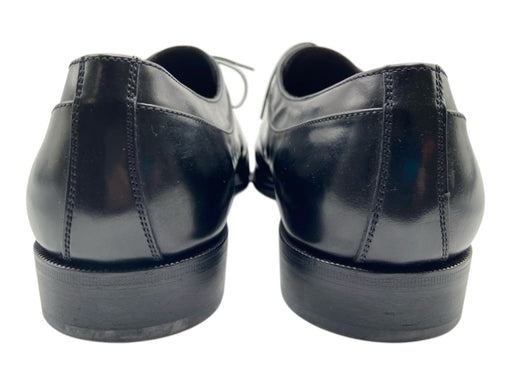 Ferragamo Shoe Size 10.5EE Black Leather Solid Split Toe Dress Men's Shoes Black / 10.5EE