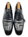 Ferragamo Shoe Size 10.5EE Black Leather Solid Split Toe Dress Men's Shoes Black / 10.5EE