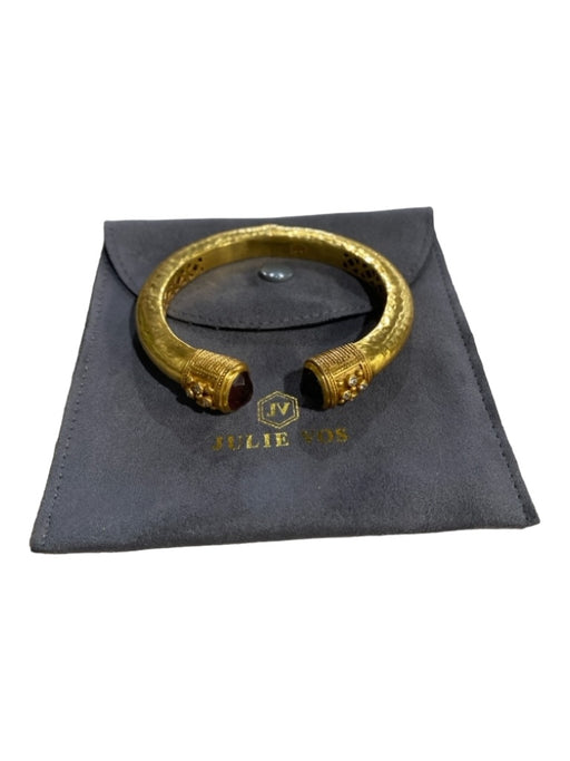 Julie Vos Gold Plated Nickel stones on ends Cluster Bracelet Gold Plated