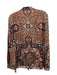 Kobi Halperin Size XL Brown, Beige & Orange Viscose Geometric Print Neck Tie Top Brown, Beige & Orange / XL