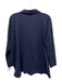 Tuckernuck Size xl/xxl Navy Blue Tencel & Linen Knit Polo Bear Long Sleeve Top Navy Blue / xl/xxl