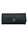 Tory Burch Black Leather Snap Front Gold Tone Hardware Card holder Wallets Black