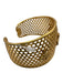 Julie Vos Gold Metal 24K gold plate Honeycomb Cuff Bracelet Gold