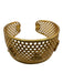 Julie Vos Gold Metal 24K gold plate Honeycomb Cuff Bracelet Gold
