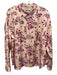 J Crew Collection Size 16 Light Pink, Hot Pink, Brown Silk Long Sleeve Top Light Pink, Hot Pink, Brown / 16