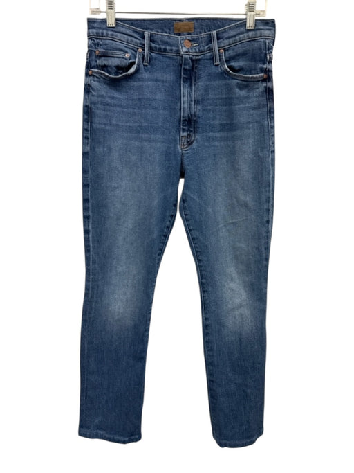 Mother Size 30 Medium Wash Cotton Blend Whiskering Fading Mid Rise Jeans Medium Wash / 30