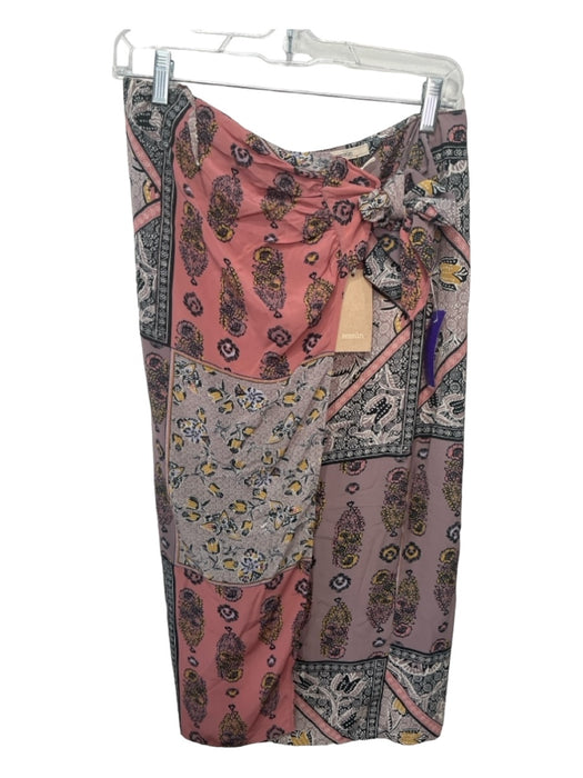 sessun Size 40 purple & pink Viscose Paisley Wrap Midi Skirt purple & pink / 40