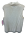 St John Size M Cream Wool Blend Ribbed Knit Sleeveless Mock Neck Top Cream / M