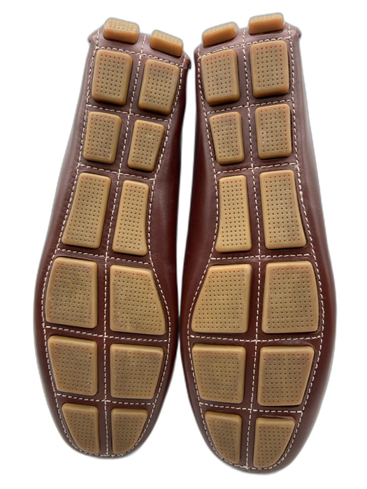 Cole Haan Shoe Size 9 Brown Leather Whipstitch Slip On Driver Loafers Brown / 9