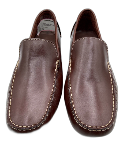 Cole Haan Shoe Size 9 Brown Leather Whipstitch Slip On Driver Loafers Brown / 9