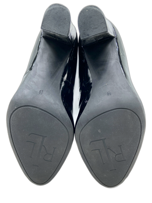 Lauren Ralph Lauren Shoe Size 9 Black Patent Leather Almond Toe Block heel Pumps Black / 9