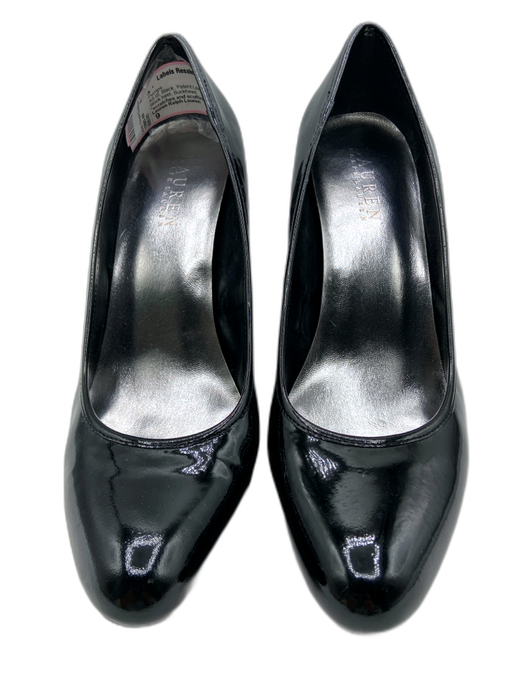 Lauren Ralph Lauren Shoe Size 9 Black Patent Leather Almond Toe Block heel Pumps Black / 9