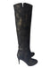 Chanel Shoe Size 40.5 Black & Gold Metallic Almond Toe Thigh High Boots Black & Gold / 40.5