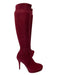 Stuart Weitzman Shoe Size 7.5 Burgundy Red Suede Almond Toe Platform Boots Burgundy Red / 7.5