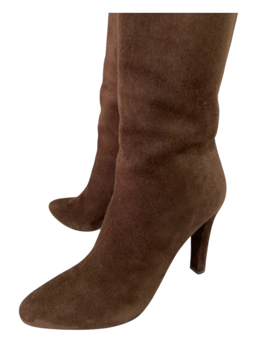 Ralph Lauren Collection Shoe Size 7.5 Brown Suede Almond Toe Knee High Boots Brown / 7.5