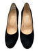 Christian Louboutin Shoe Size 38 Black Suede Round Toe Platform Stiletto Pumps Black / 38