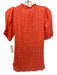 A Piece Apart Size S Orange Cotton Gauze Short Sleeve 1/4 Button Top Orange / S