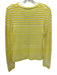 Trina Turk Size S Yellow & White Cotton Horizontal Stripes Button Up Sweater Yellow & White / S