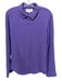 XiRENA Size S Purple Cotton Wrinkle Affect Long Sleeve Button Up Top Purple / S