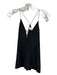 Cami NYC Size S Black Silk Lace Up Detail V Neck Spaghetti Strap Slip Top Top Black / S