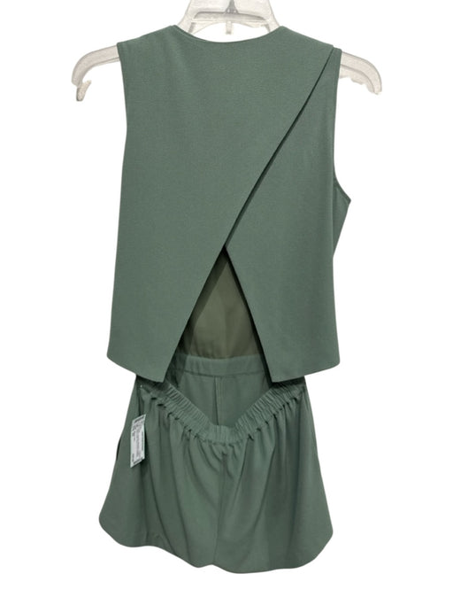 Blaque Label Size XS Green Polyester Sleeveless Surplice Knee Length Dress Green / XS