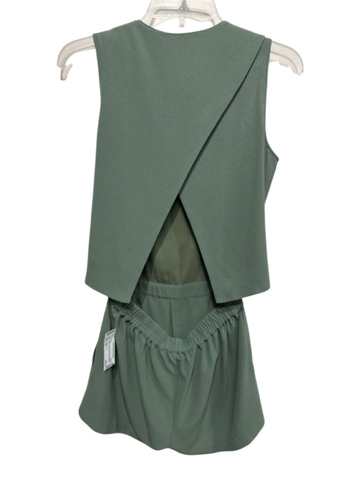 Blaque Label Size XS Green Polyester Sleeveless Surplice Knee Length Dress Green / XS