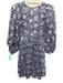Daughters of India Size XS Purple & White Cotton Floral Long Sleeve Maxi Dress Purple & White / XS