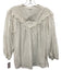 Scarlette Poppies Size S White Cotton Embroidered Eyelet Lace Button Detail Top White / S