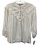 Scarlette Poppies Size S White Cotton Embroidered Eyelet Lace Button Detail Top White / S