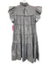 En Saison Size XS Dusty Blue Cotton Tiered Keyhole Back Knee length Dress Dusty Blue / XS