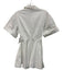 Helsa Size XS White Cotton Blend Skater Quarter Button Mini Dress White / XS