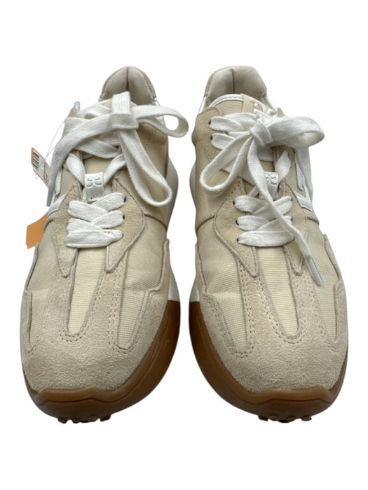 Sam Edelman Shoe Size 6.5 Beige, Cream & White Leather & Synthetic Sneakers Beige, Cream & White / 6.5