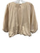 Harshman Size XS Beige Cotton Puff 1/2 Sleeve Bubble Hem Top Beige / XS