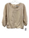 Harshman Size XS Beige Cotton Puff 1/2 Sleeve Bubble Hem Top Beige / XS